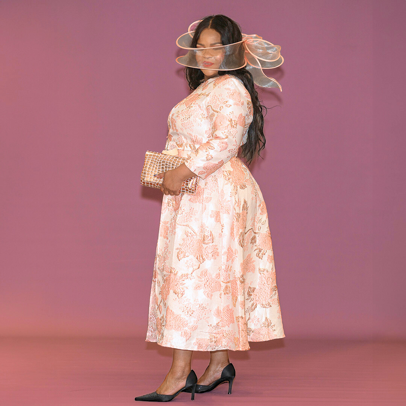 Pink jacquard midi skirt outlet