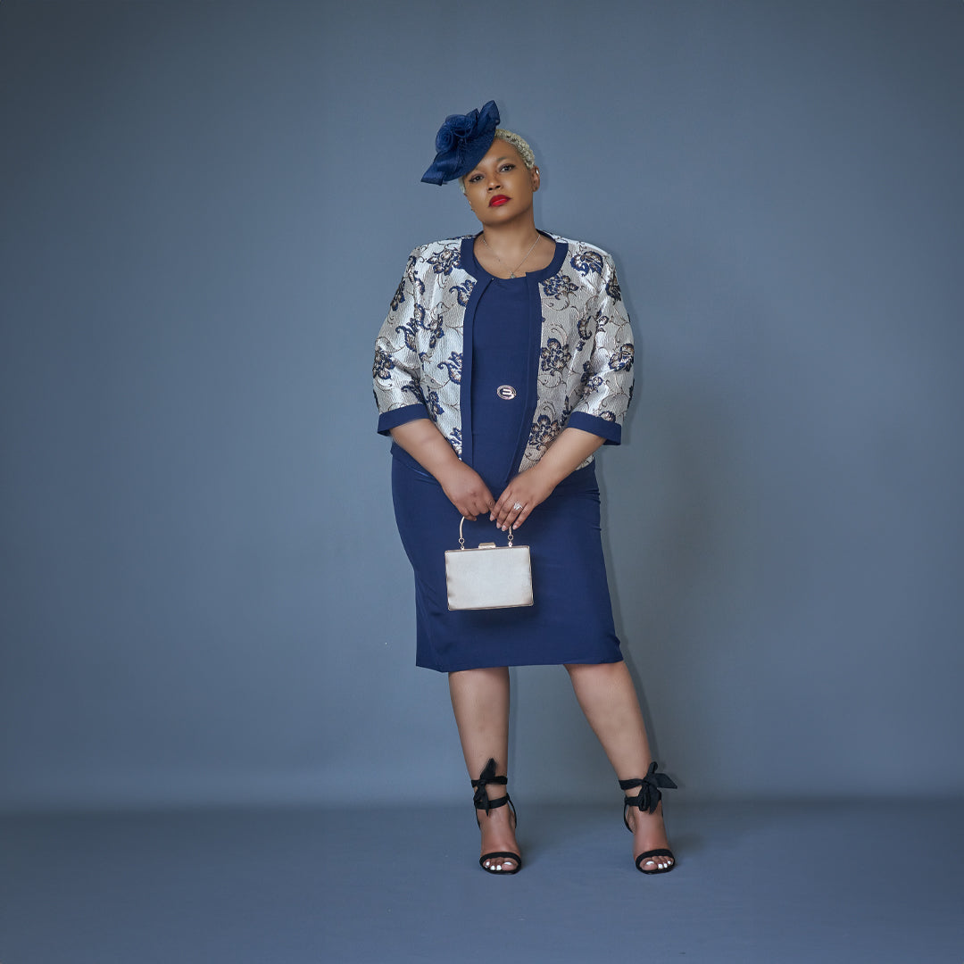 Jacquard jacket dress deals