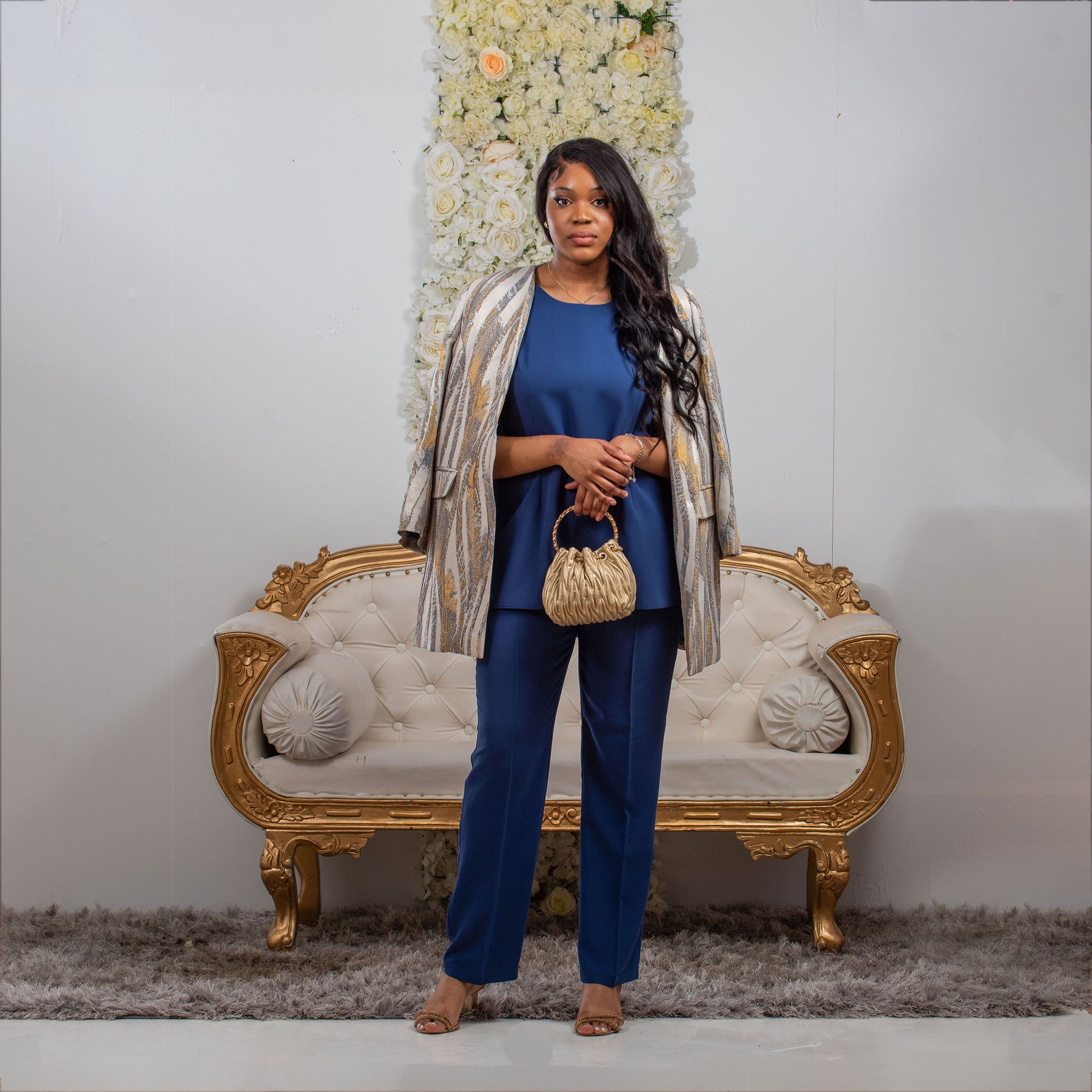 Office Ladies Suits Blazer With Pants Formal Work Trouser Suit Solid Black  Navy Blue Business Suite 2 Piece Set Fashion Outfits  Pant Suits   AliExpress