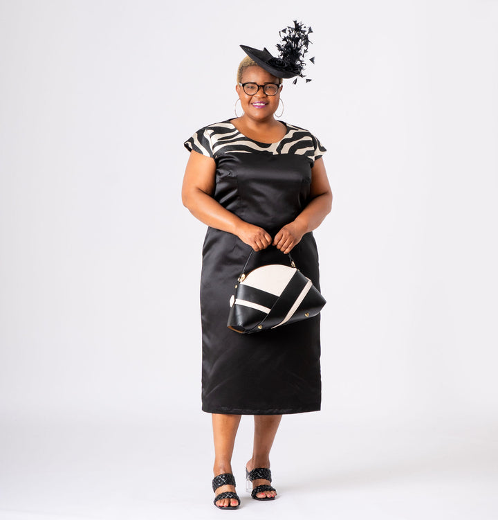 Zebra Print Formal Dress and Coat Set for Weddings