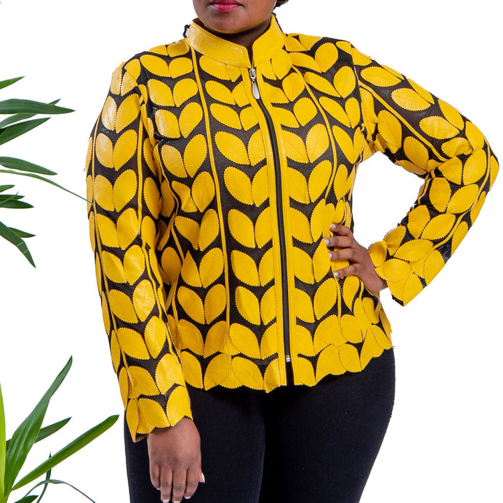 Yellow Leatherette Jacket