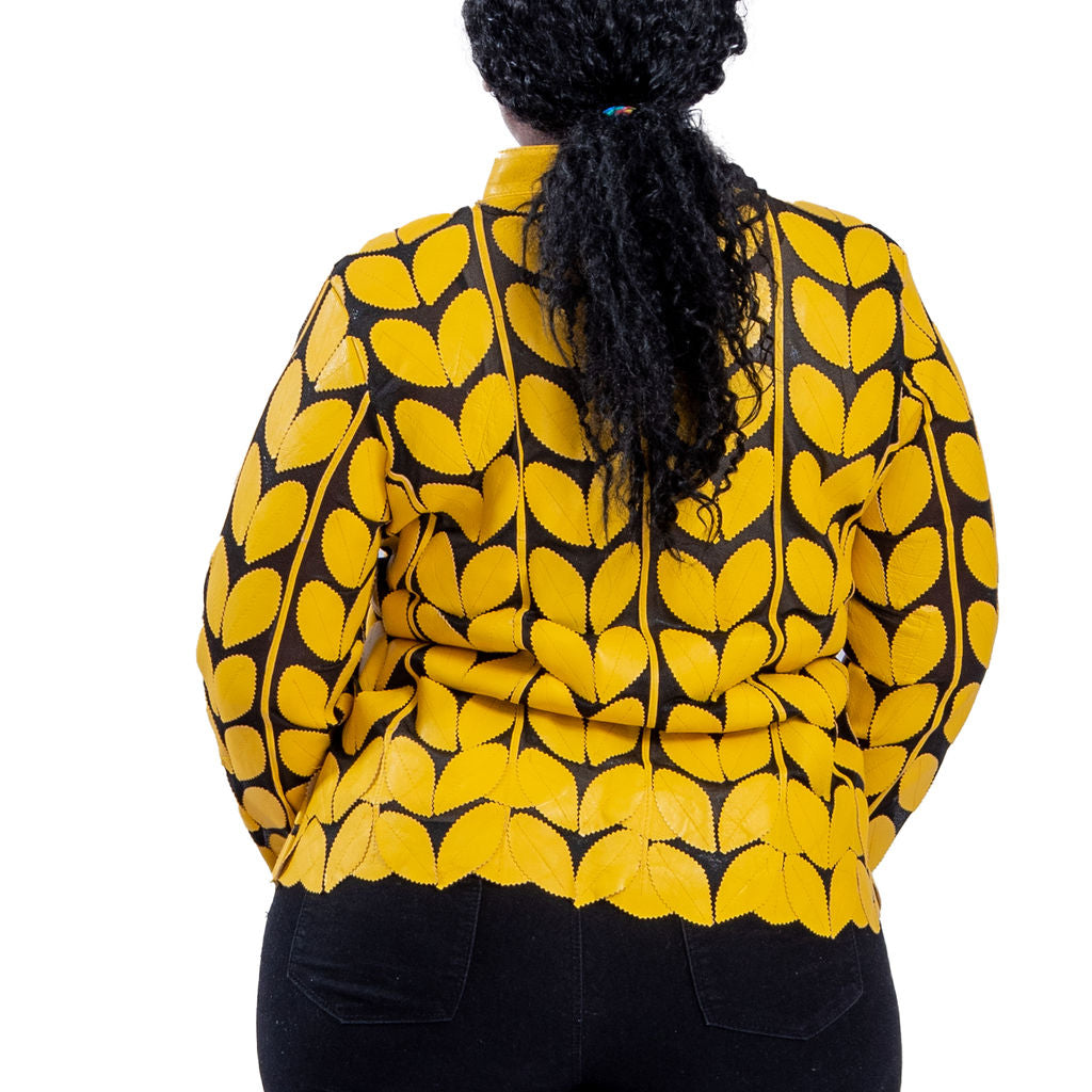 Yellow Leatherette Jacket