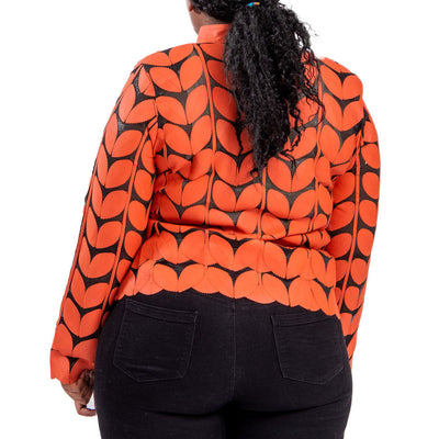 Burnt Orange Leatherette Jacket