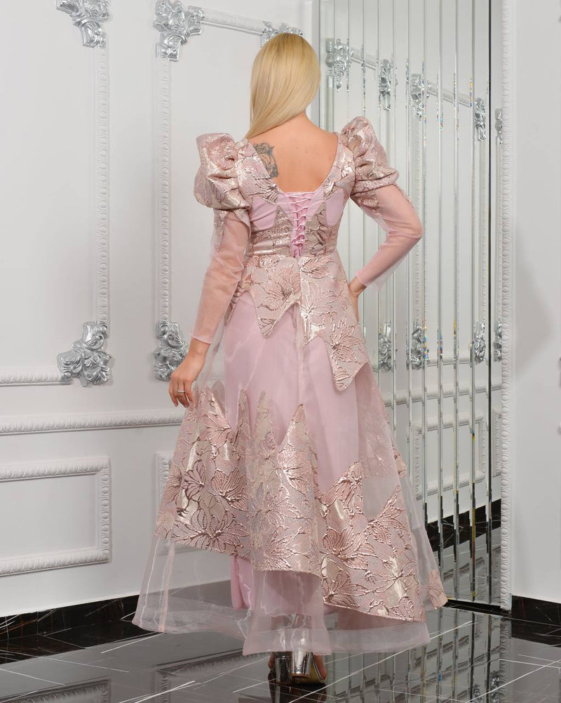 Dusty pink mother of the sales bride dress