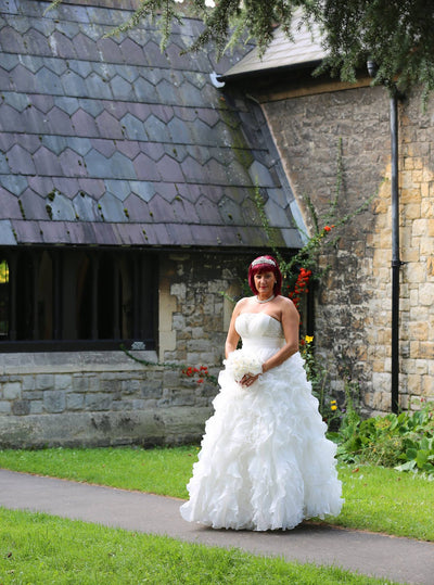 Strapless Ruching Ball Gown Wedding Dress - Cerrura Fashions