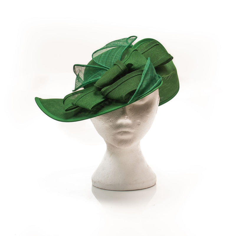 Emerald Green Blue Side Hat