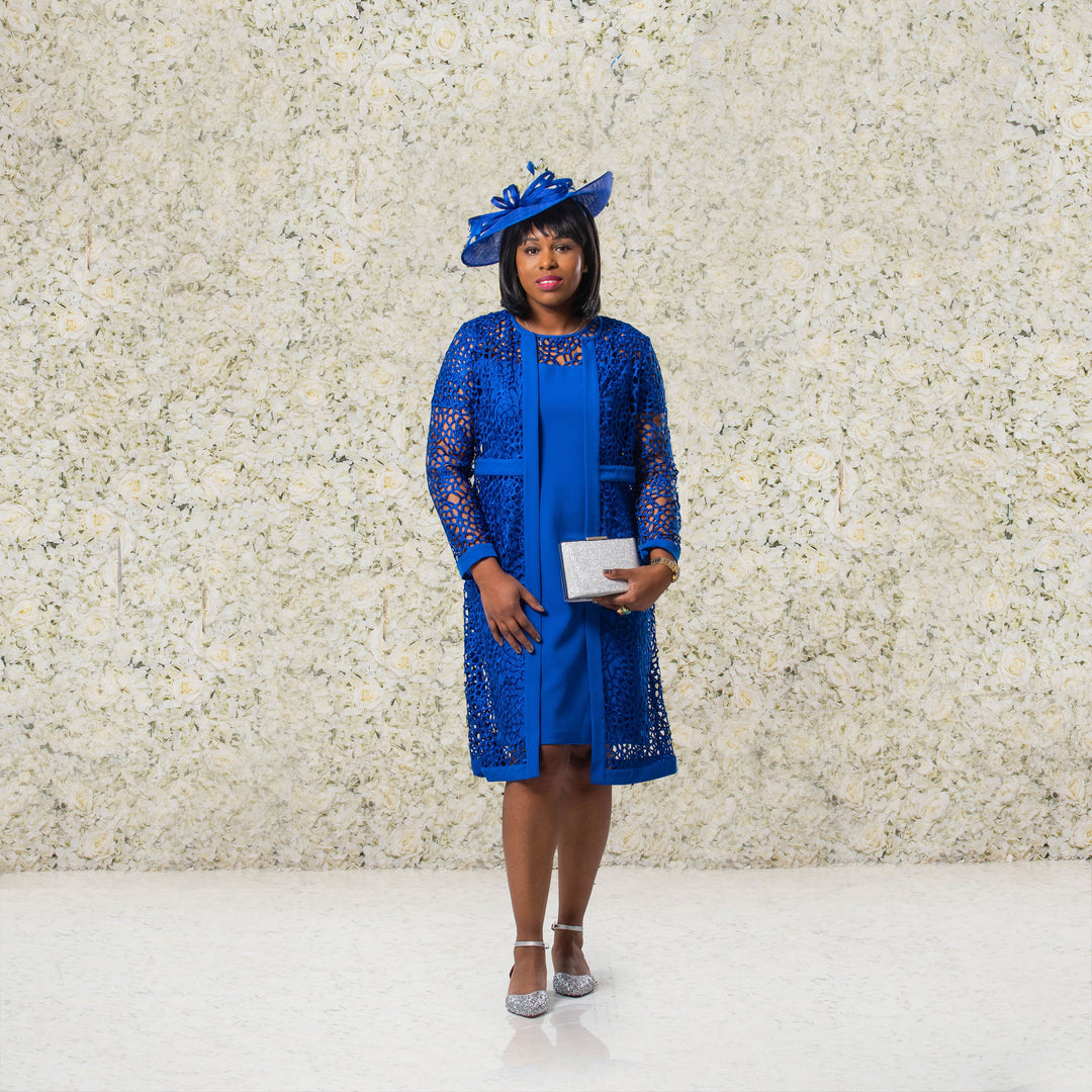 Royal Lace Dress with Long Jacket
