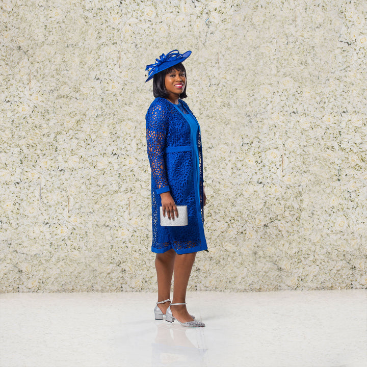 Royal Lace Dress with Long Jacket