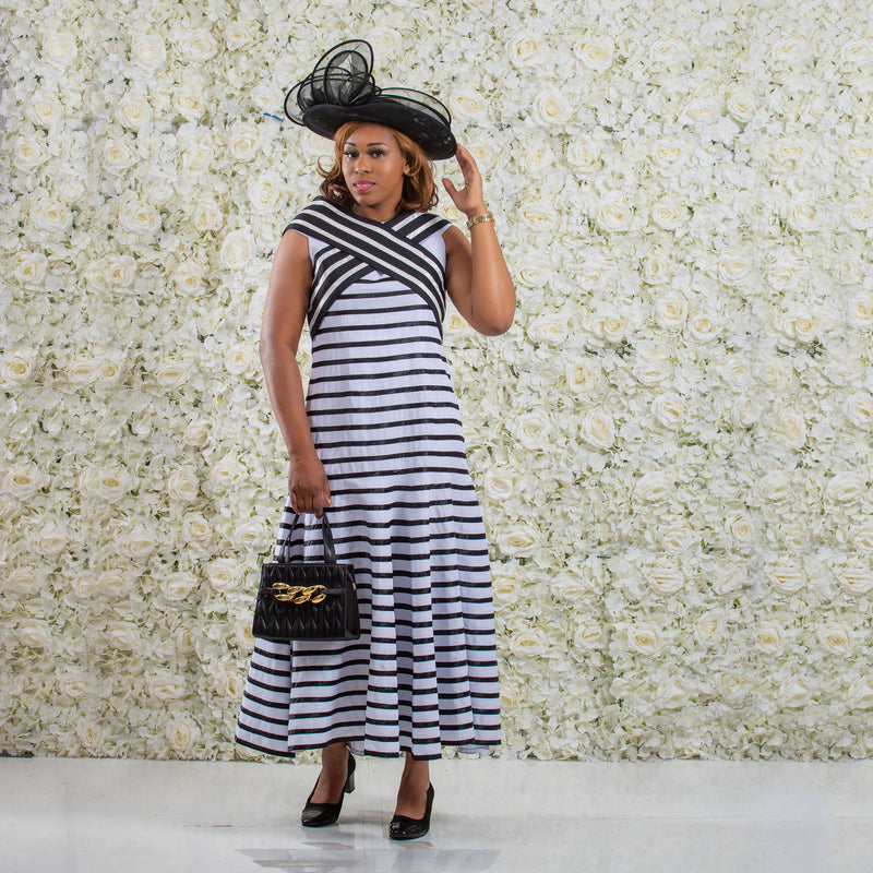 Black & White African Print Dress