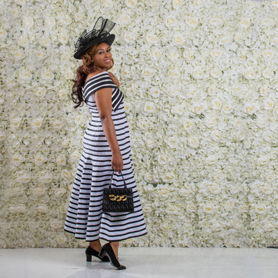 Black & White African Print Dress