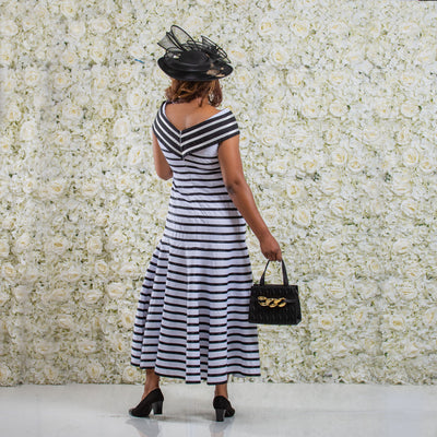 Black & White African Print Dress