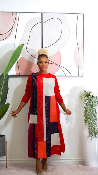 Multi-coloured A Line Occasion Dress